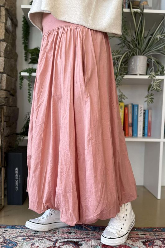 Paloma Bubble Hem Midi Skirt Sundown